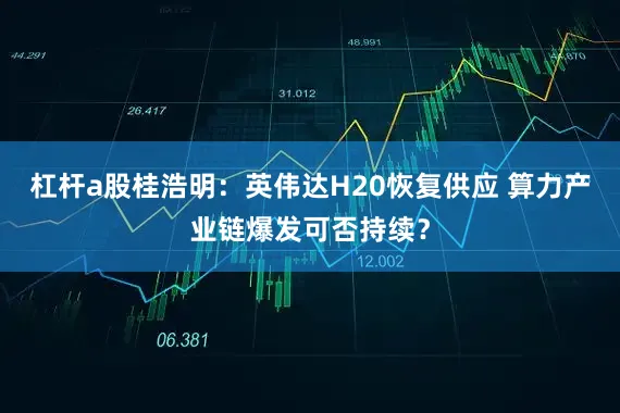 杠杆a股桂浩明：英伟达H20恢复供应 算力产业链爆发可否持续？