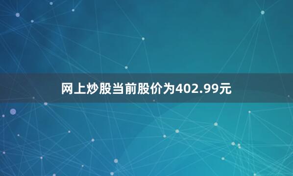 网上炒股当前股价为402.99元
